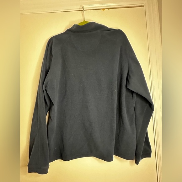 LL Bean 1/4 Zip Polar Fleece Pullover Jacket Men's XL Navy Blue. Soft Zip Pocket - Picture 2 of 11